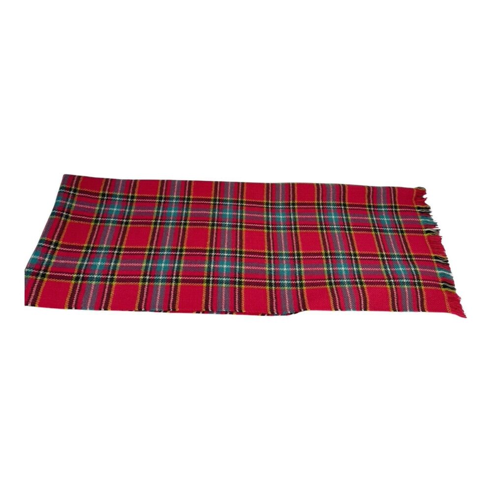 Pink Plaid Scarf Tartan Plaid Soft Big 84" x 27"